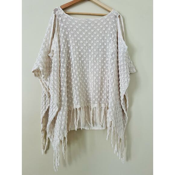 Maria de Guadalajara Dress Size Small Lagenlook Art to Wear Tunic Fringe Gauzy - Picture 4 of 4